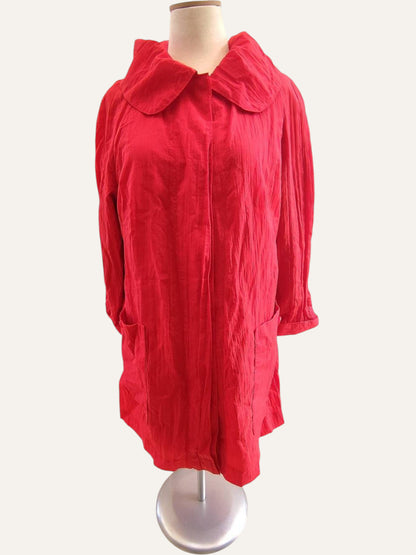 Couture Ruffle Raglan Overcoat
