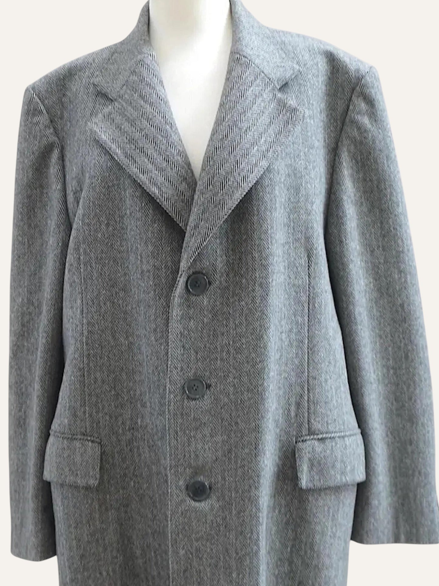 Wool Herringbone Coat