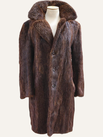 Long Hair Beaver Fur Coat