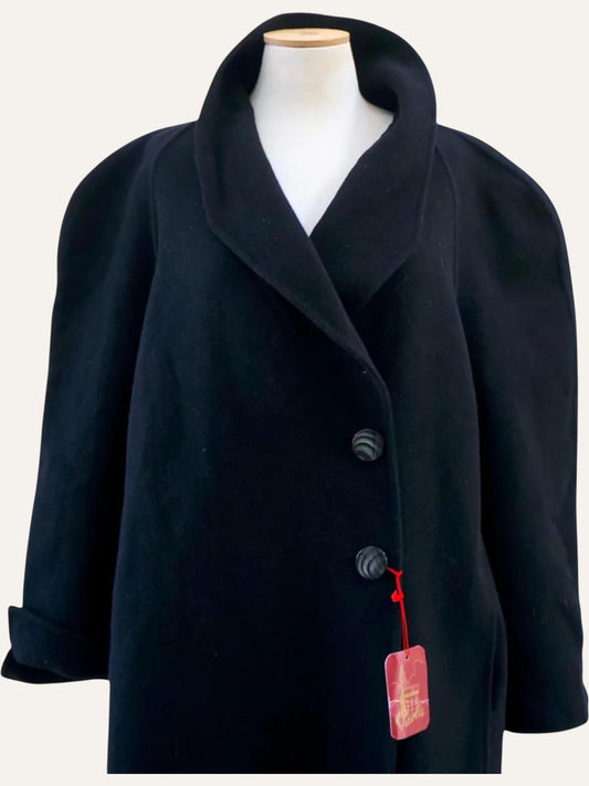 Vintage Black Wool Coat