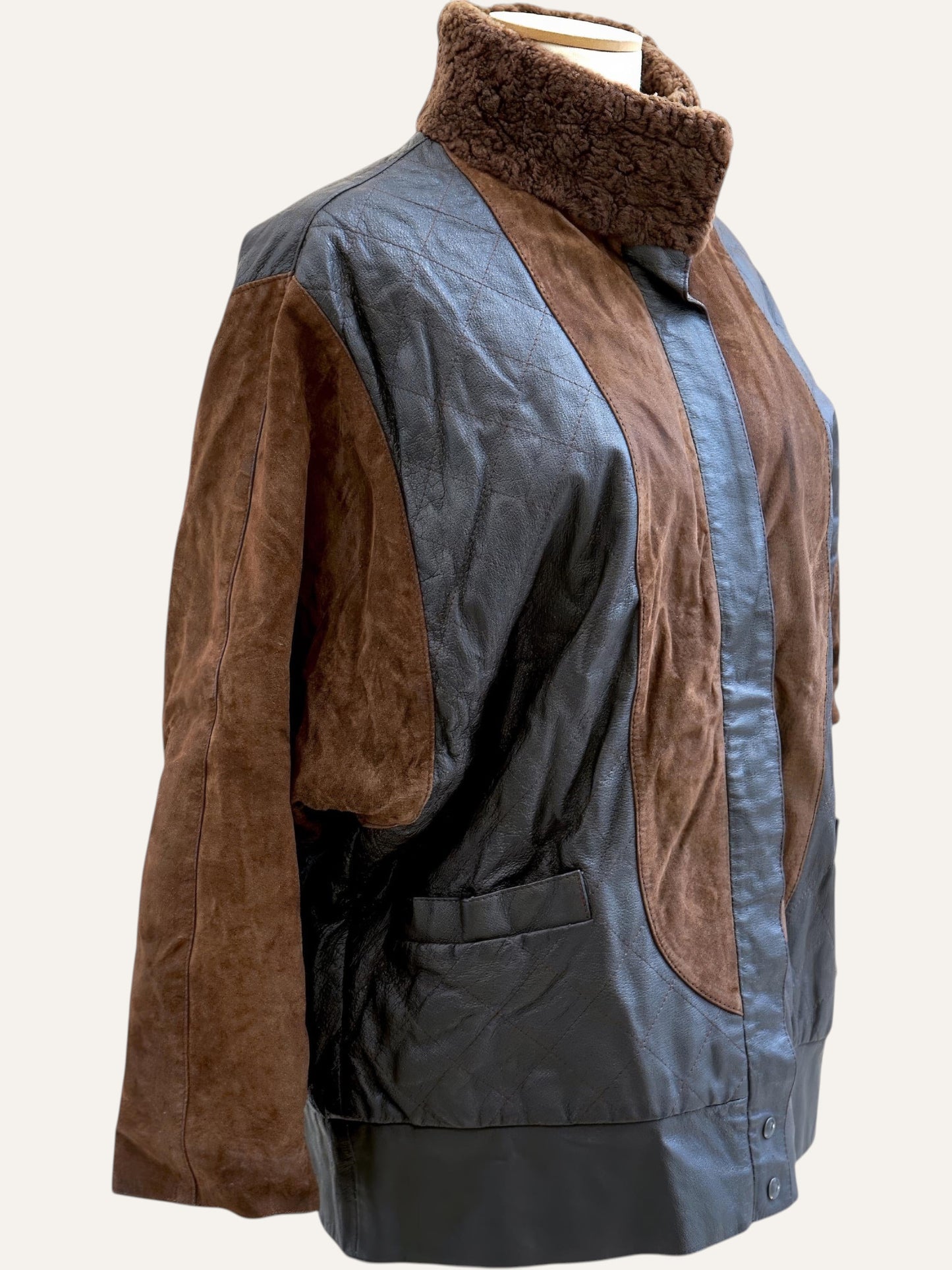 Leather & Suede Dual-Texture Jacket