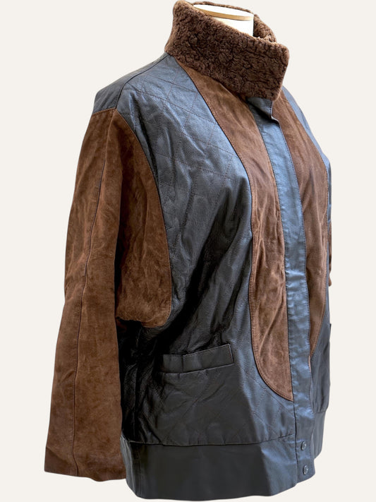 Leather & Suede Dual-Texture Jacket