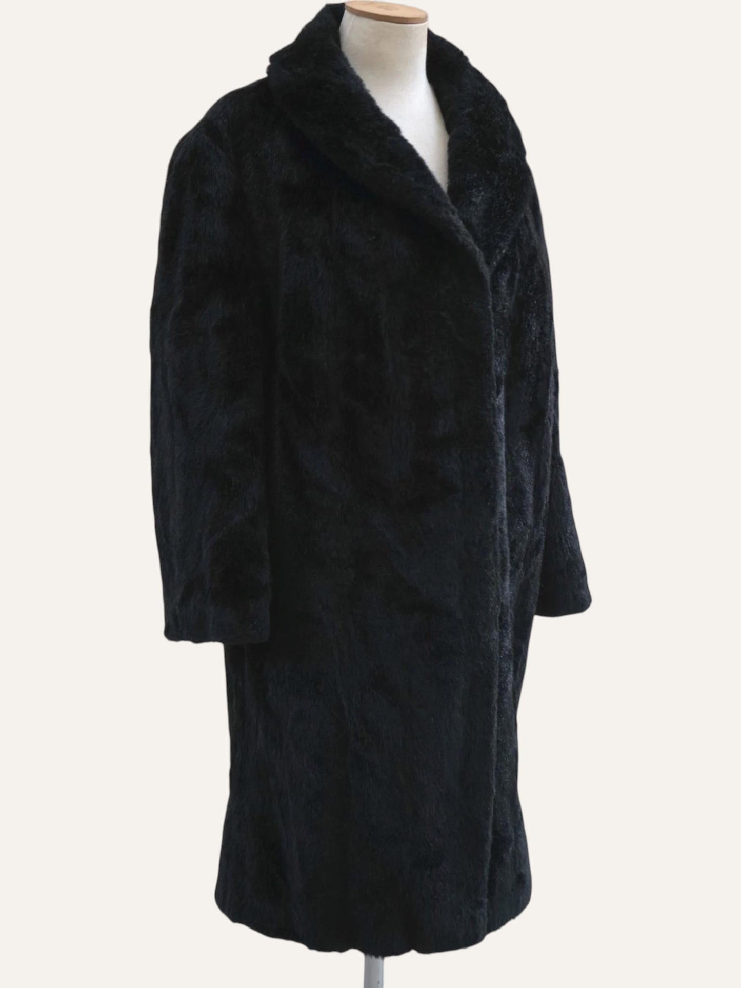 Faux Fur Noir Coat