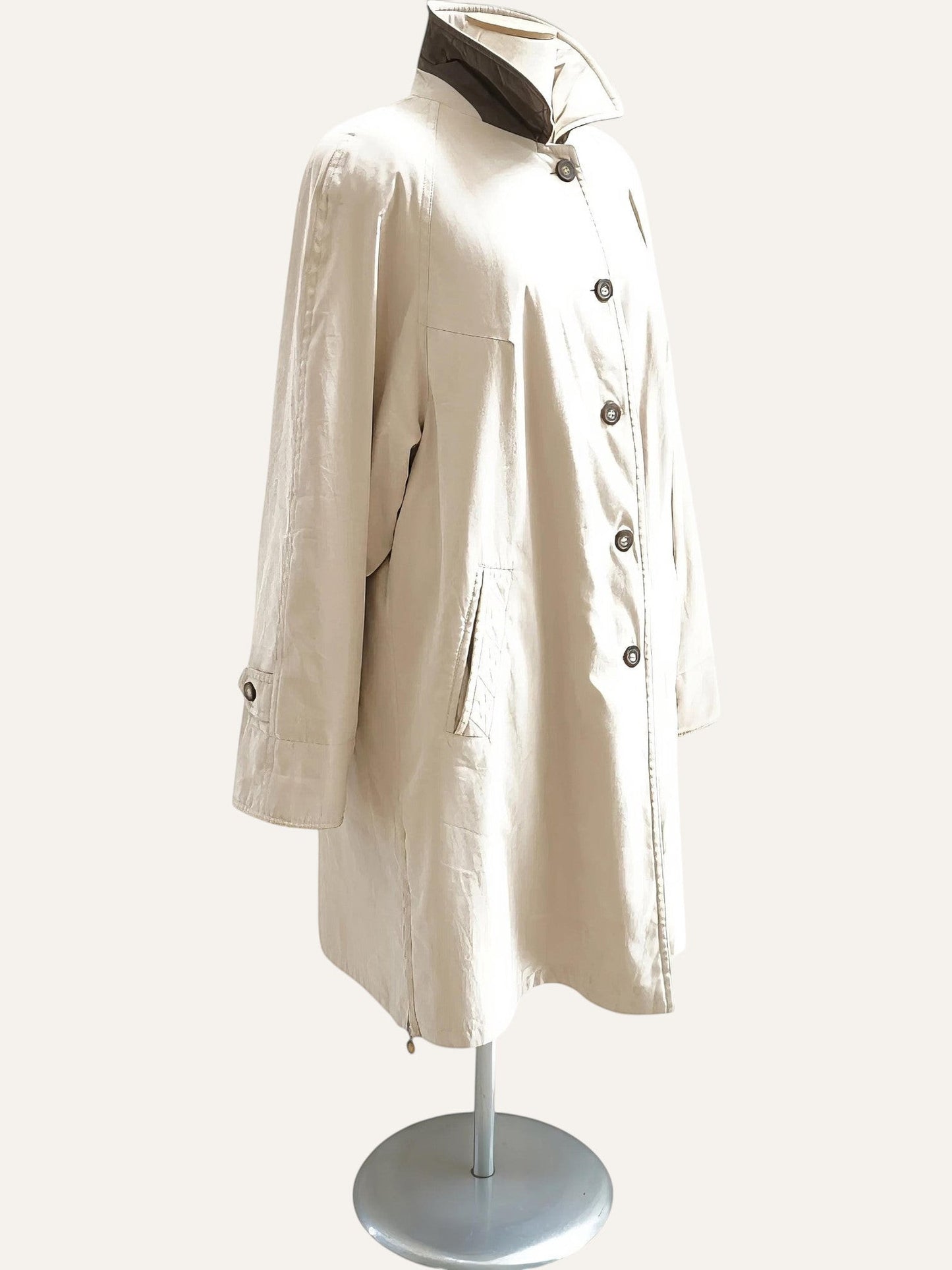 Single Breasted Wool Trench Coat
