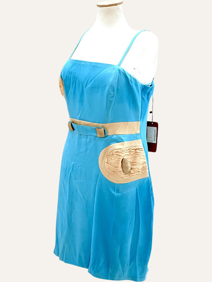 Cocktail Dress with Beige Appliqué