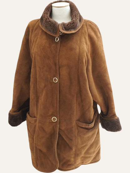 Italian Shearling Swing Coat