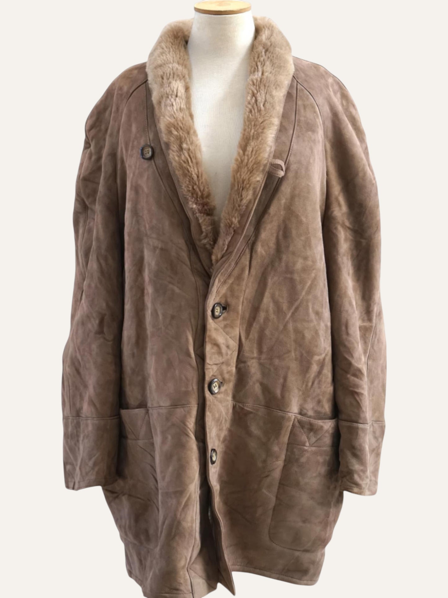 Fibok Italian Shearling Cocoon Coat