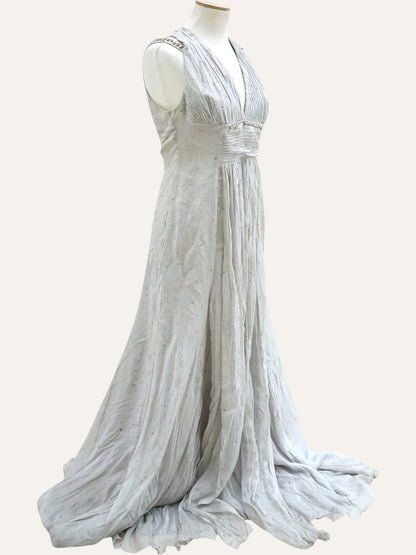 Silk Open Back Maxi Dress