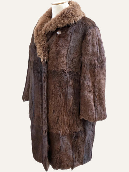 Cinnamon Dual-Fur Coat