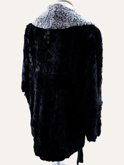 Natural Swakara Dual-Fur Coat