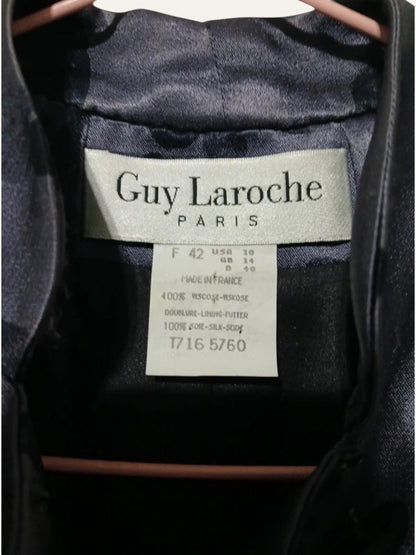 Guy Laroche Floral Satin Silk-Lined Jacket