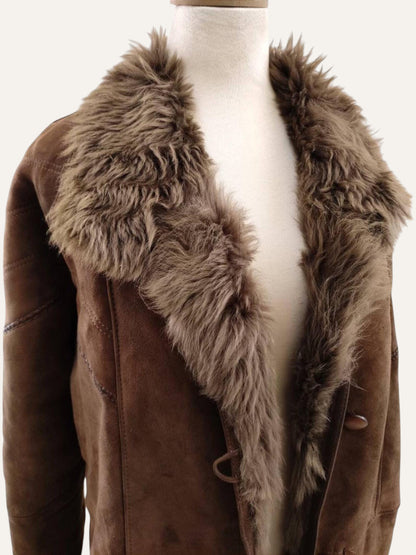 80s Boho Shearling Coat