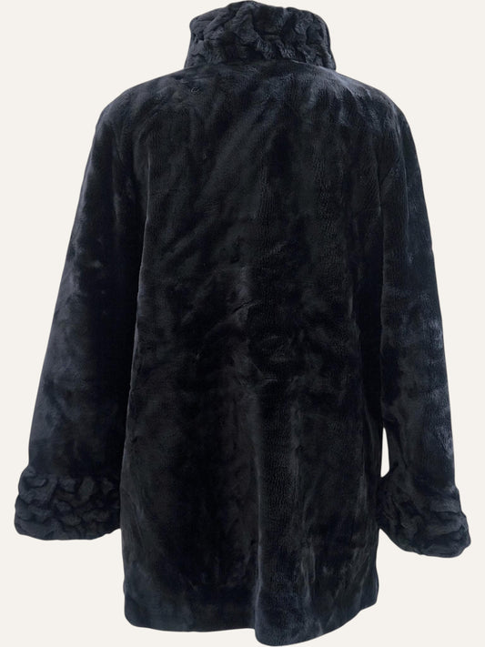 Black Teddy Faux Fur Coat