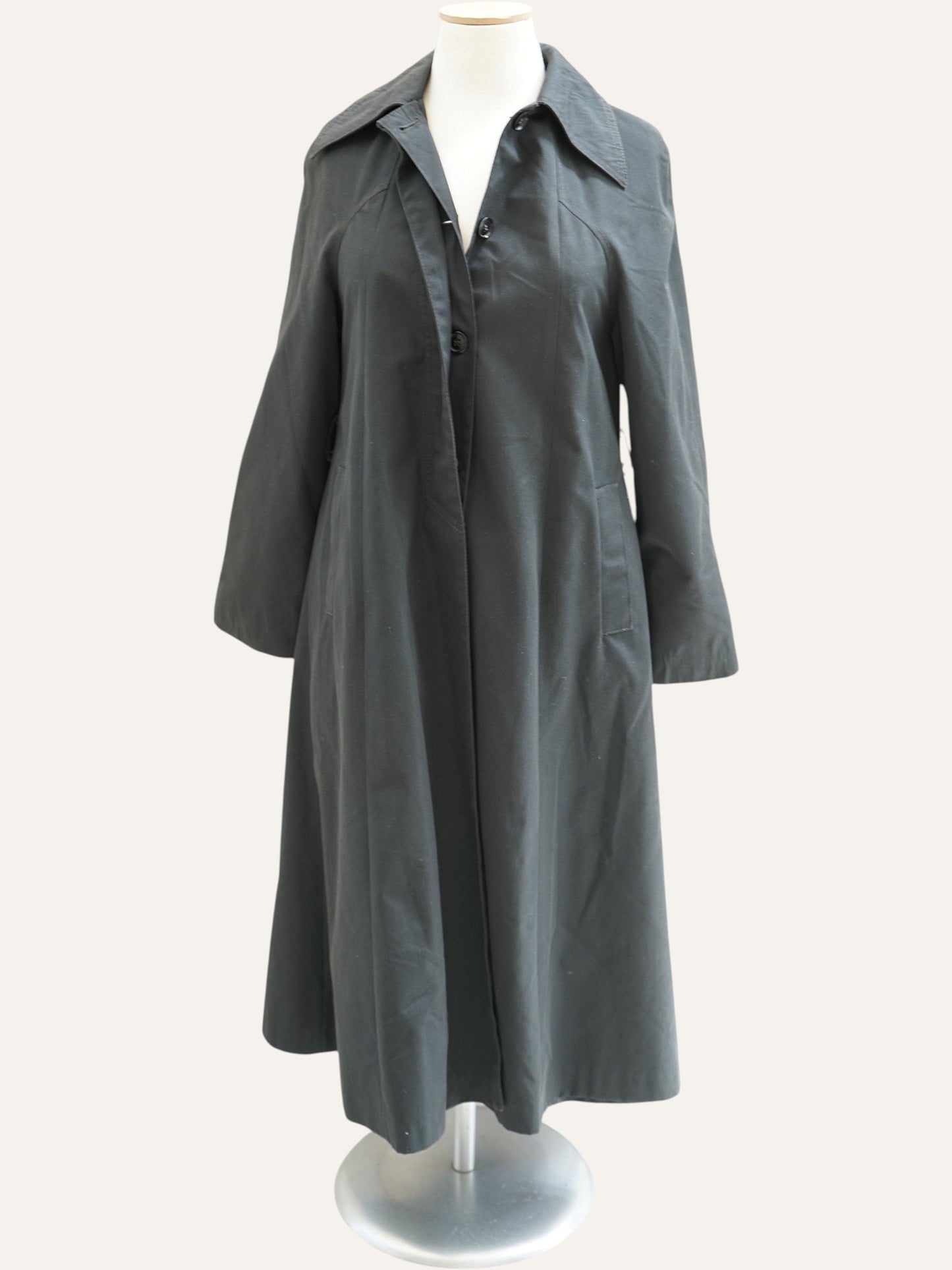 Raglan A-Line Flared Trench Coat