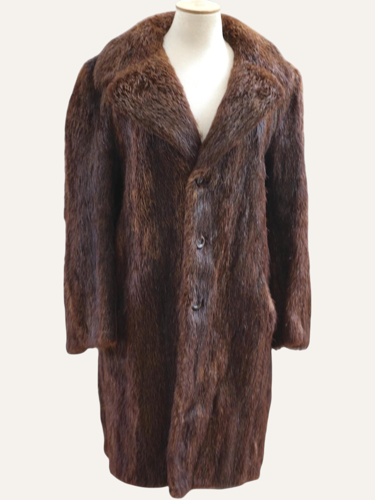 Long Hair Beaver Fur Coat