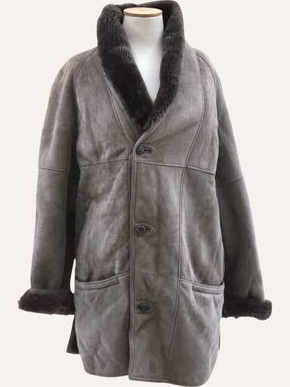 Vintage Shearling Aviator Coat