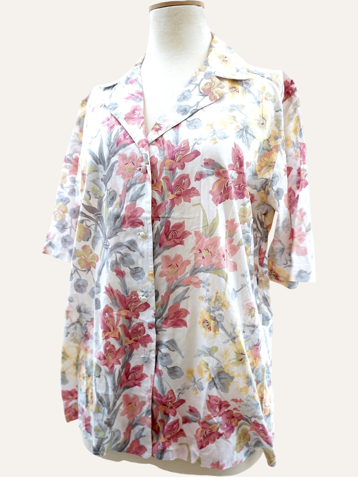 Italian Cotton Floral Blouse