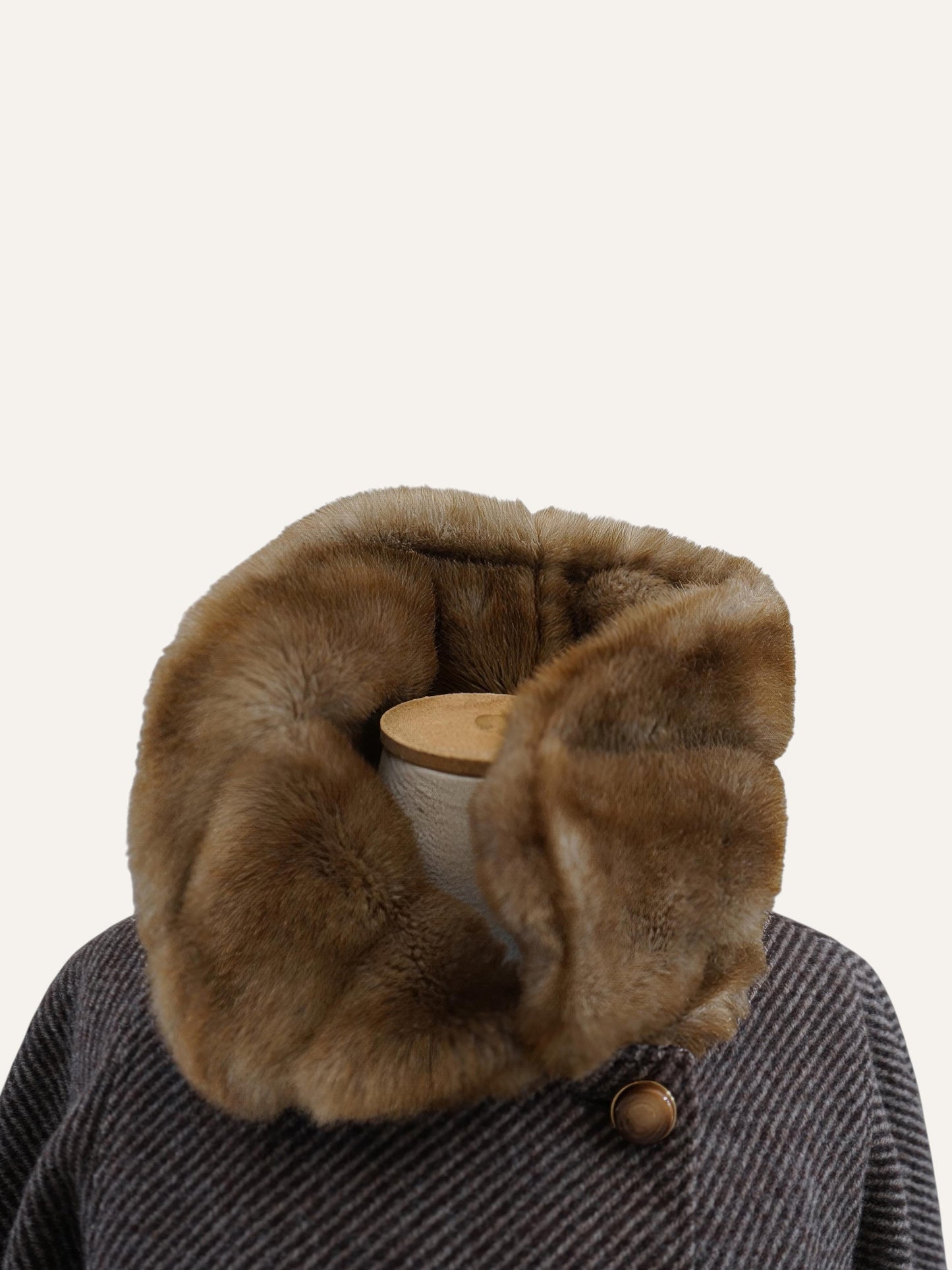 Marzotto Pure Wool Coat with Fur Collar