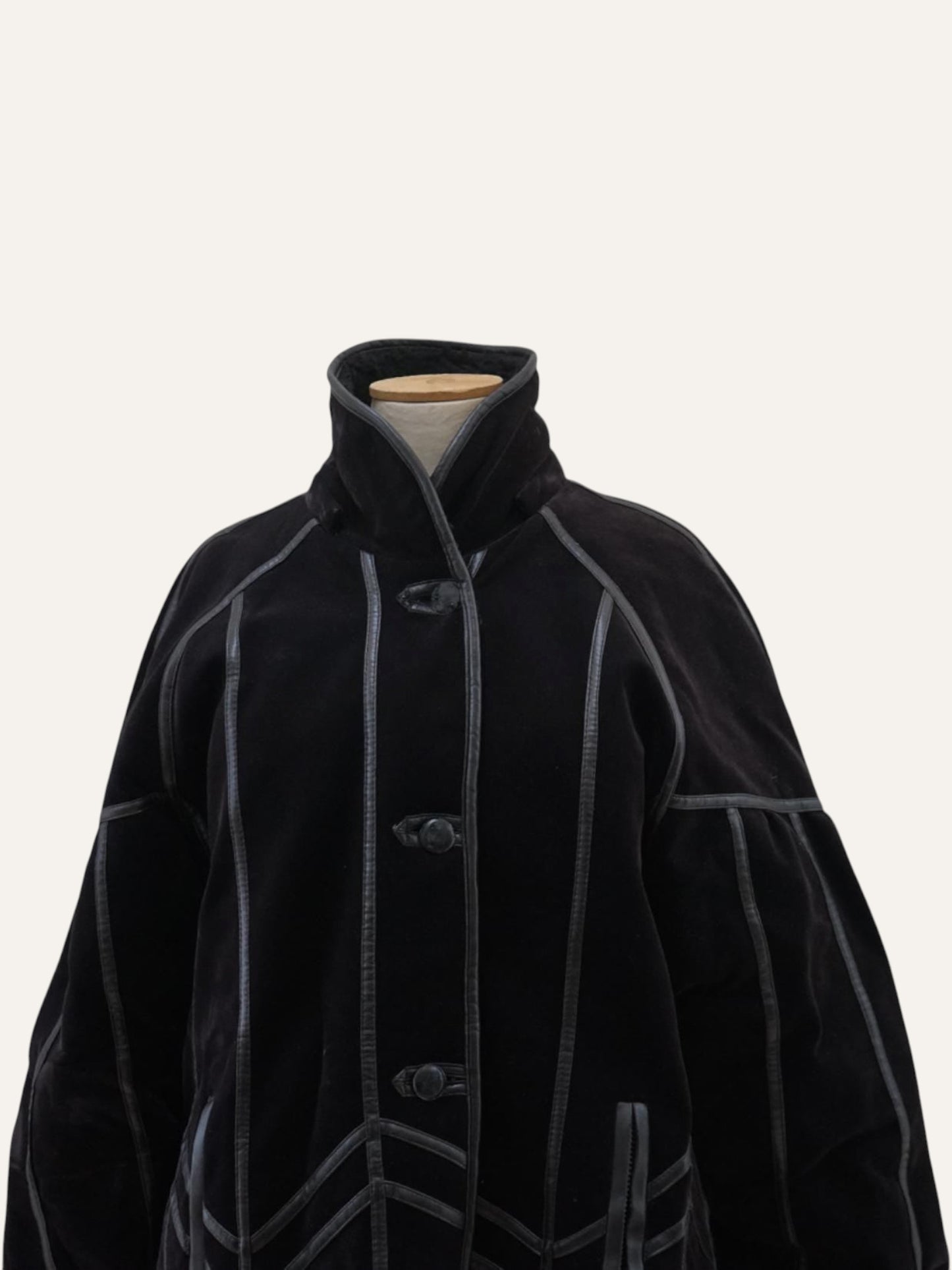 Succedeir Velvet Noir Shearling Coat