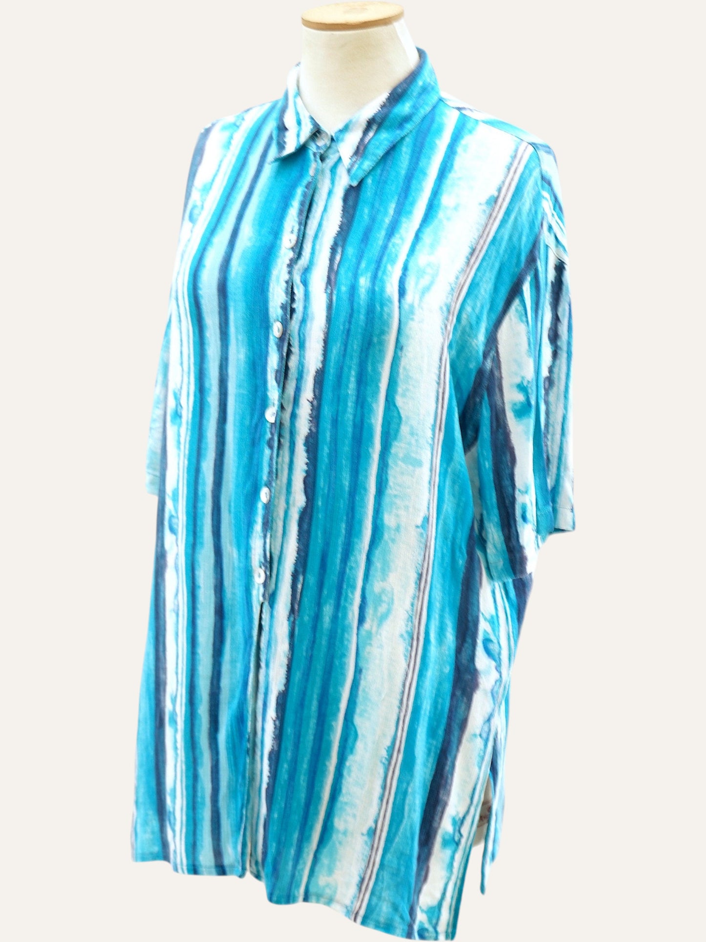 Aqua Summer Blouse