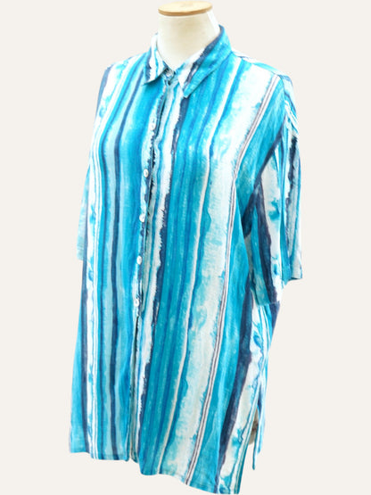 Aqua Summer Blouse