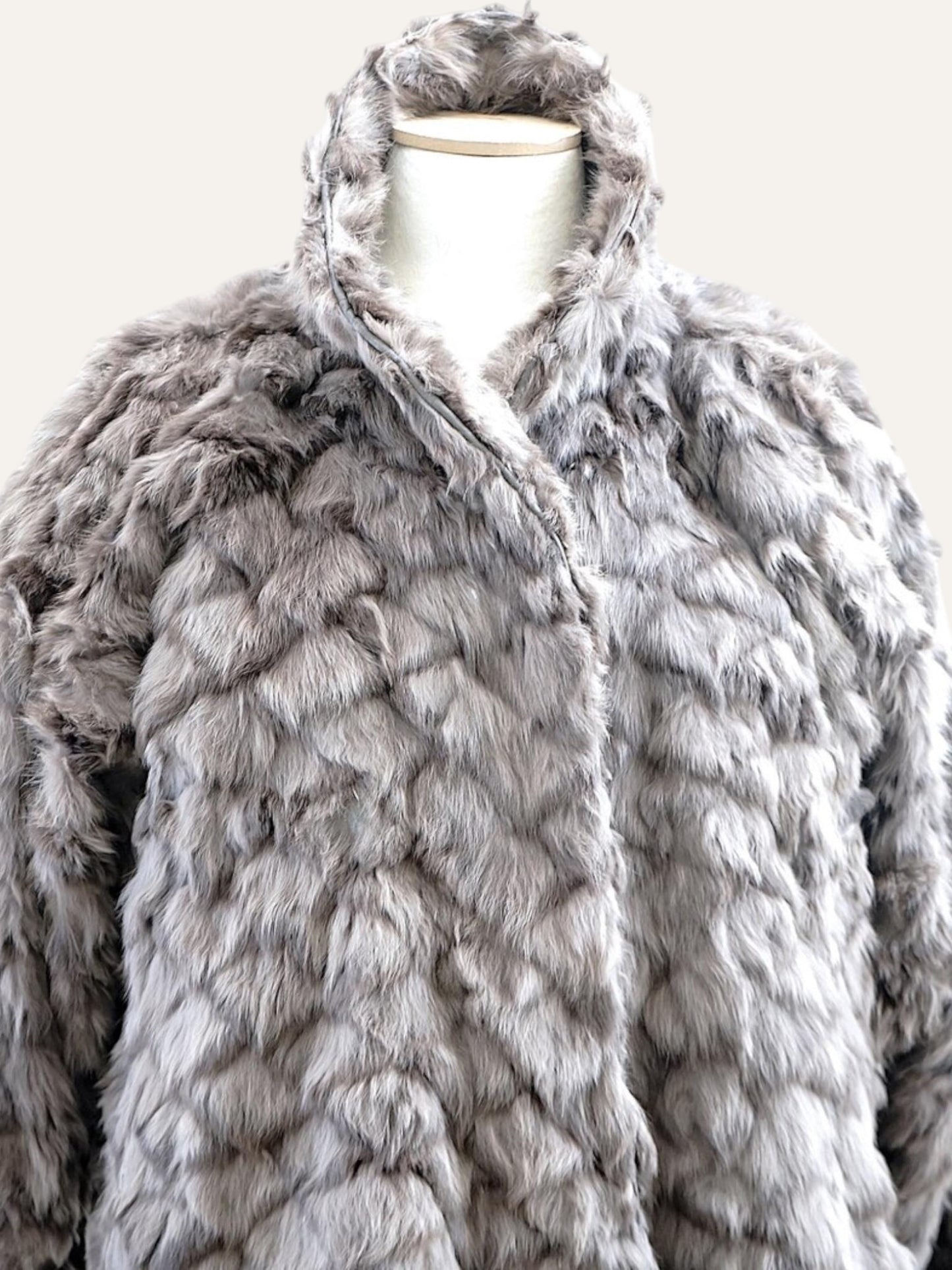 90s Rabbit Fur Coat