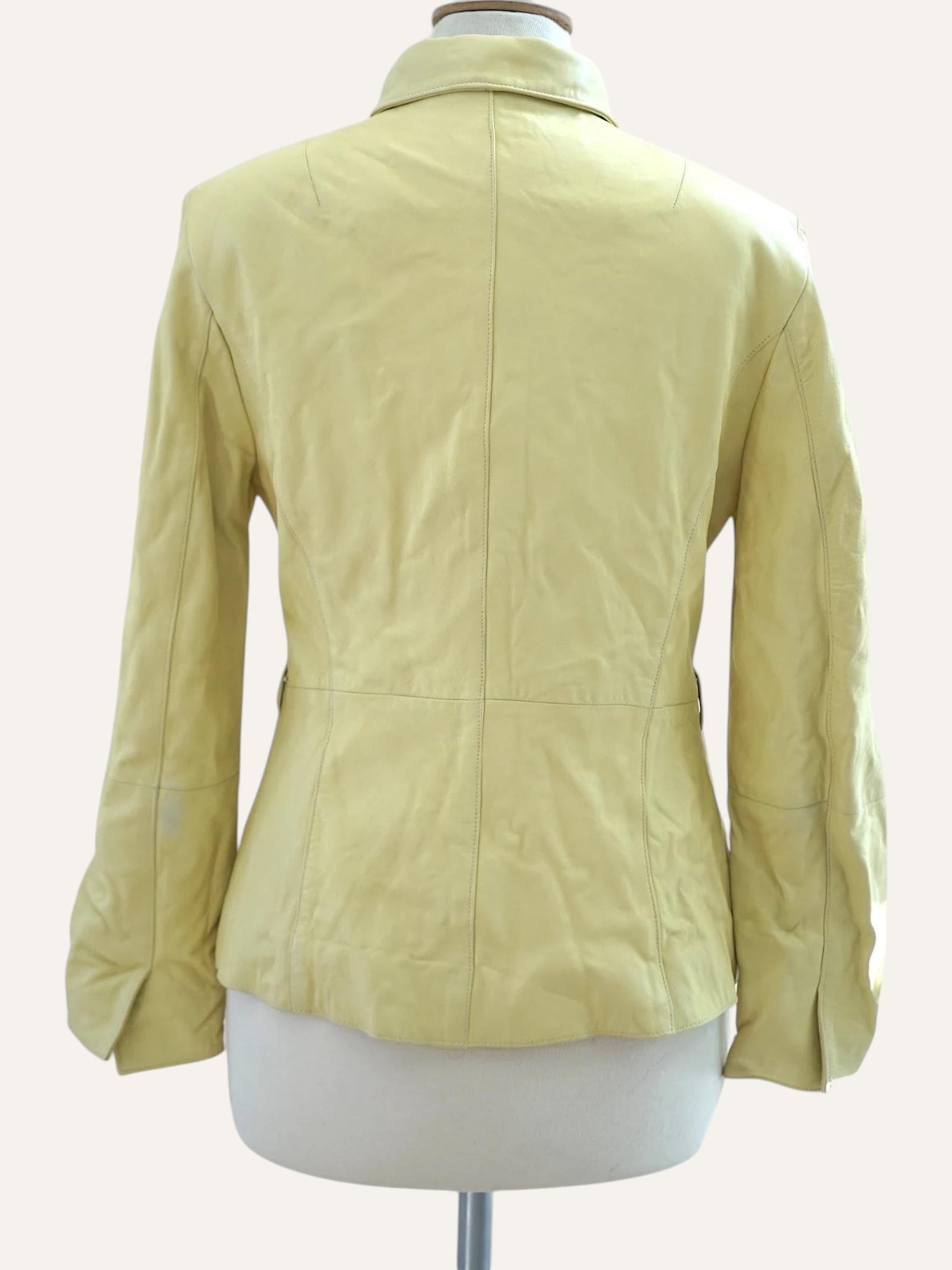 Saffron Leather Biker Jacket