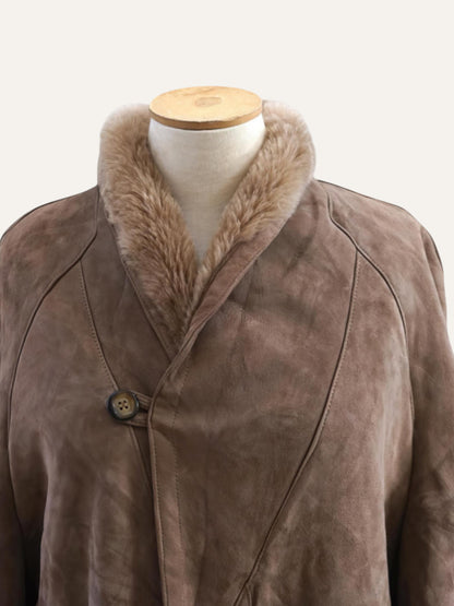 Fibok Italian Shearling Cocoon Coat