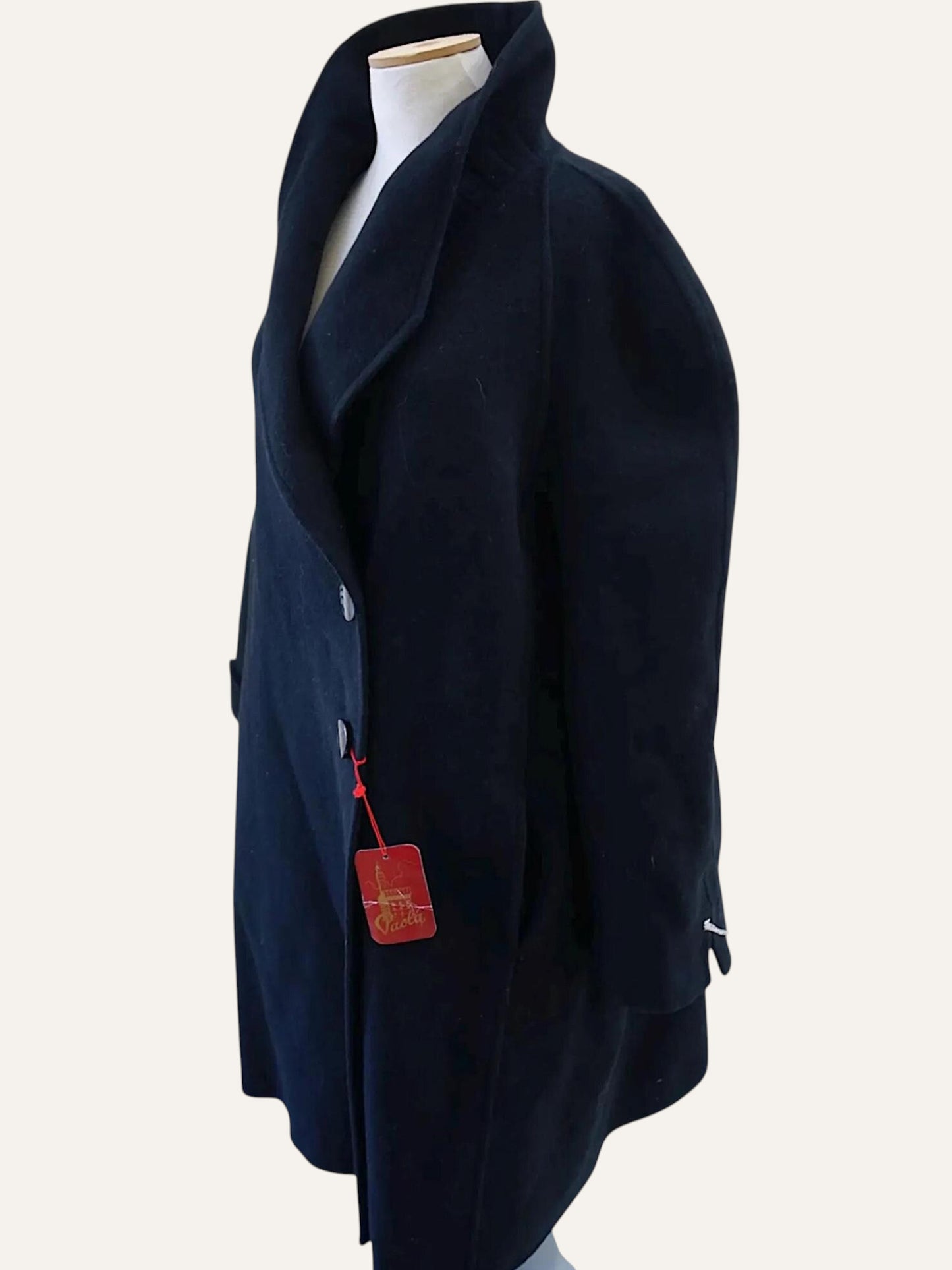 Vintage Black Wool Coat