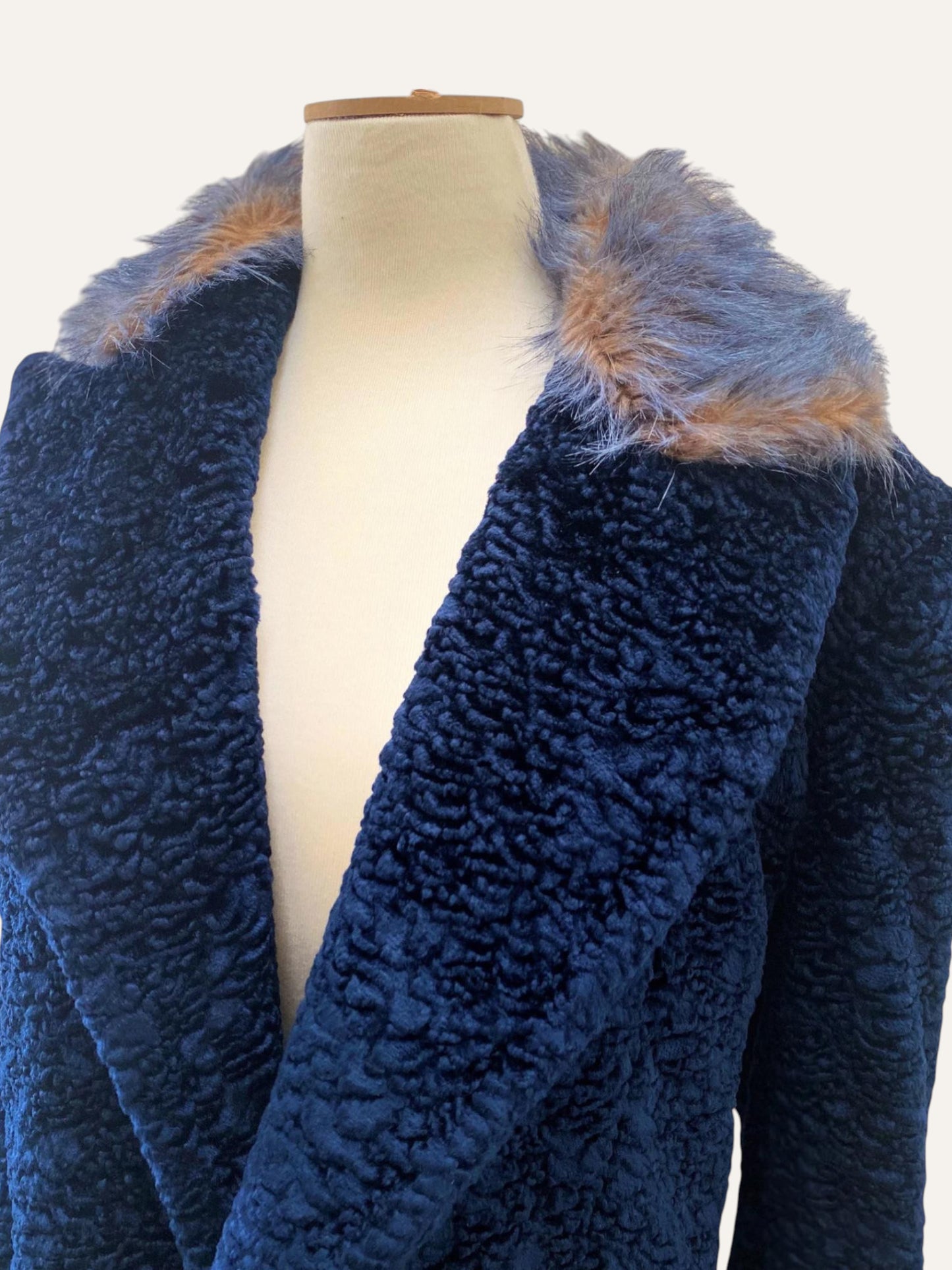 Tailor-Made Blue Electric Swakara Fur Coat