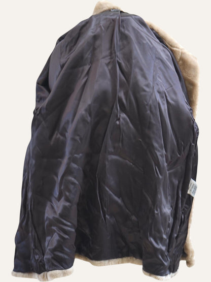 Lucien Daville Paris Sheared Fur Oversized Coat