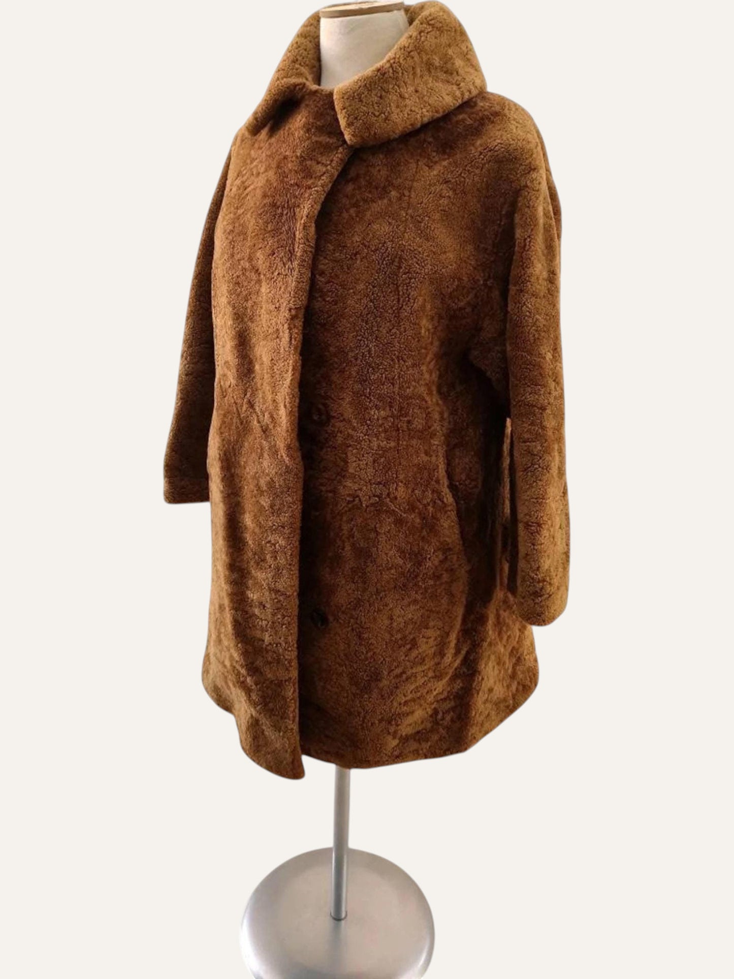Swakara Biscuit Fur Coat