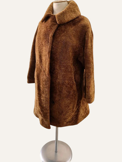Swakara Biscuit Fur Coat