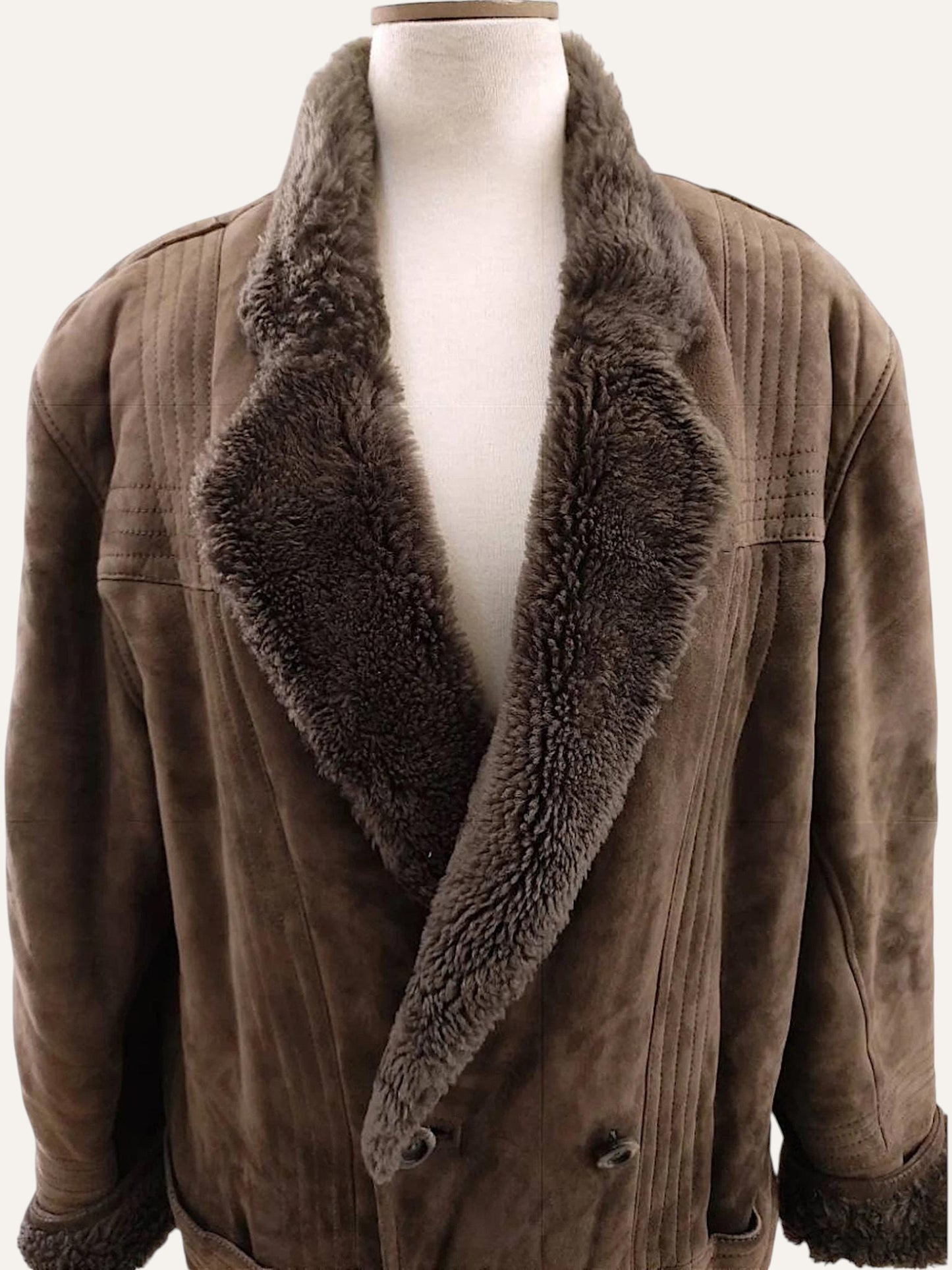 Real Leather Sheepskin Shearling Coat