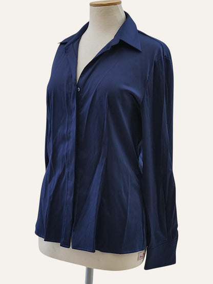 Marella La Camiceria Satin Shirt in Navy
