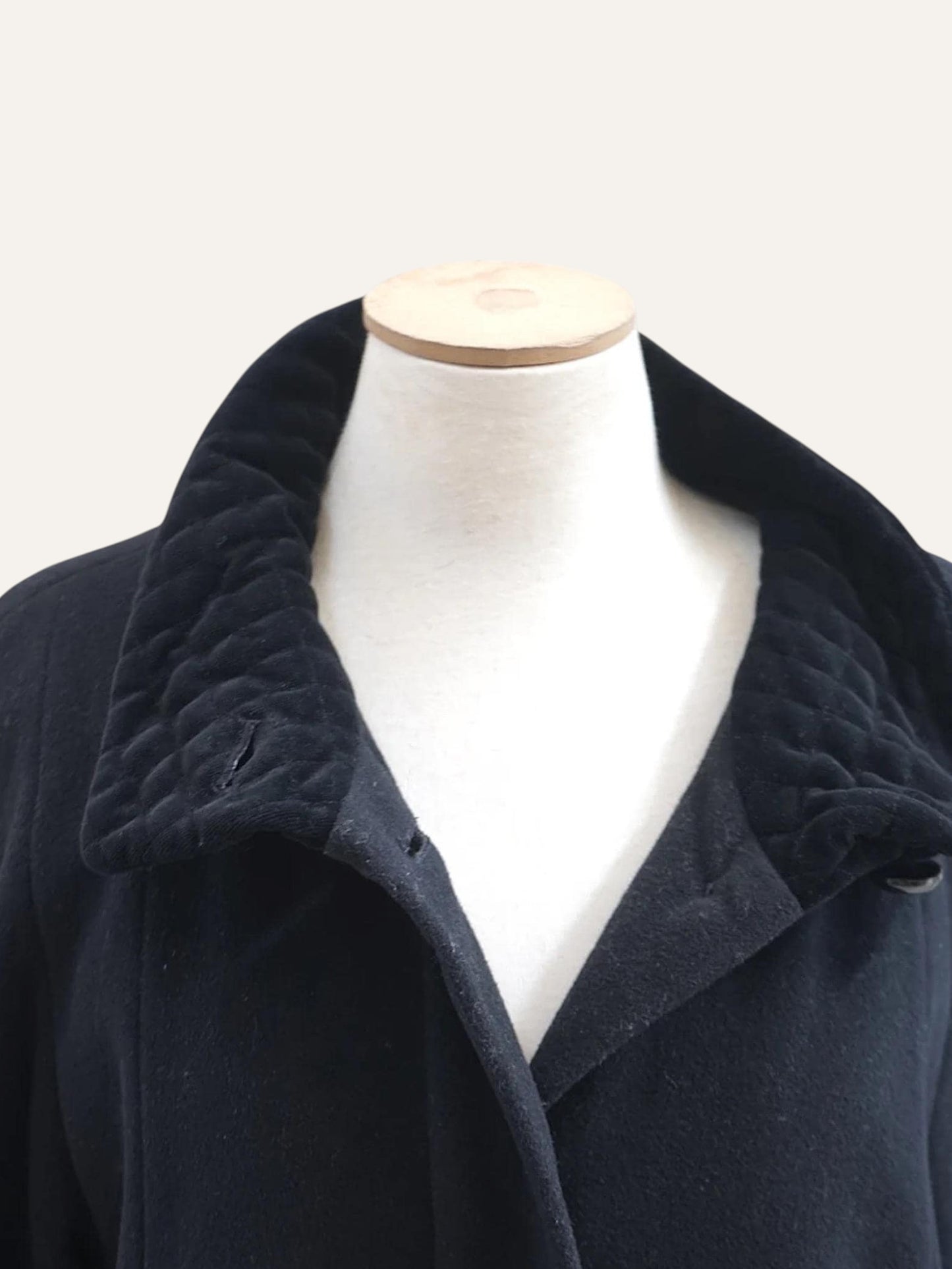 Vintage Charcoal Cashmere & Wool Coat