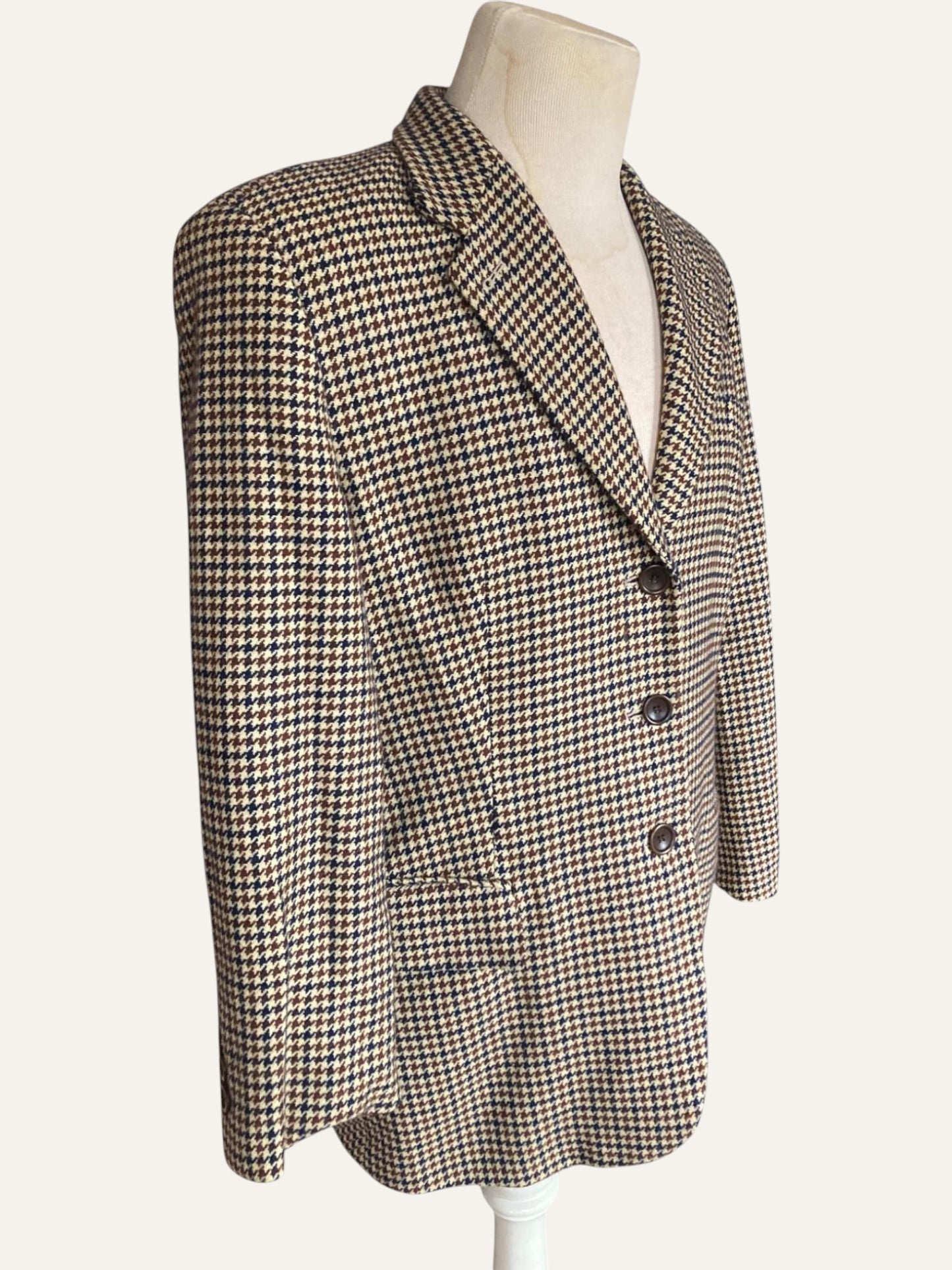 Windsor Cashmere Houndstooth Blazer