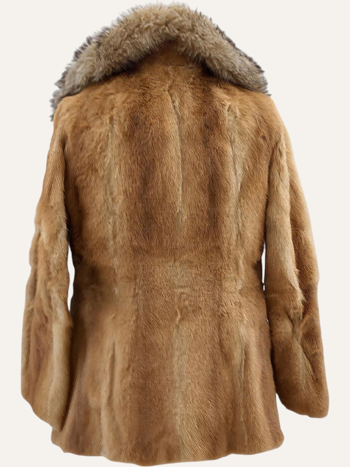 Fox Fur Wide Collar Coat