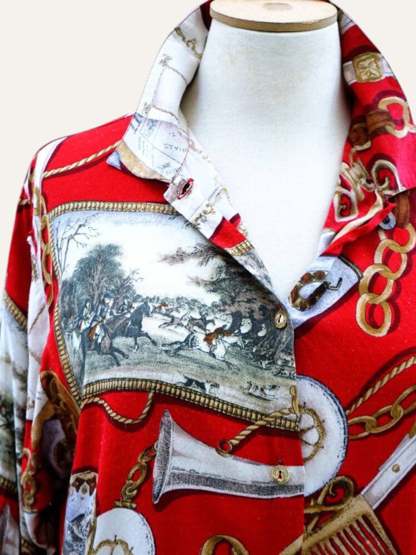 90s Novelty Baroque Blouse