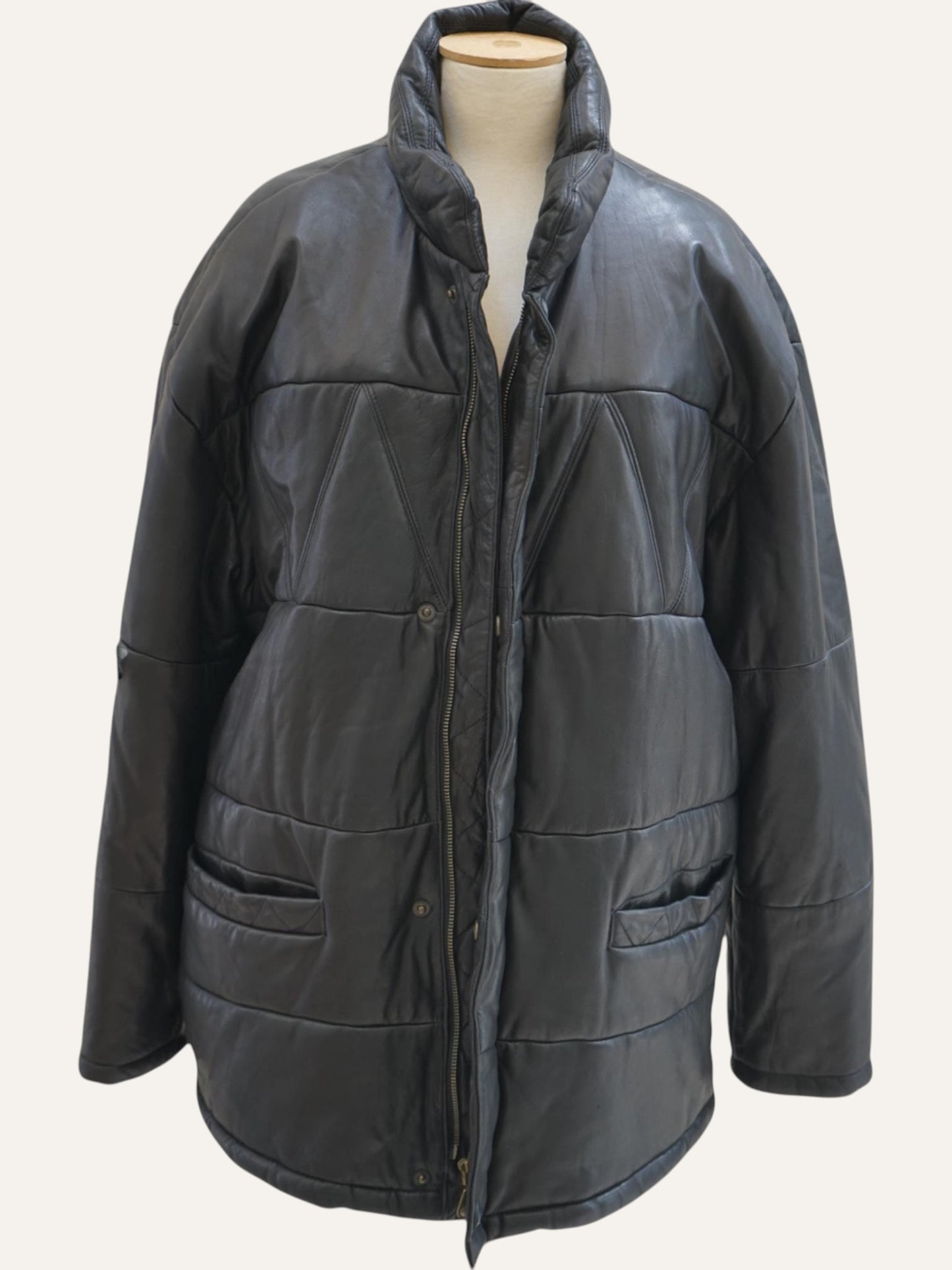 Rosner Aniline Leather Quilted Jacket