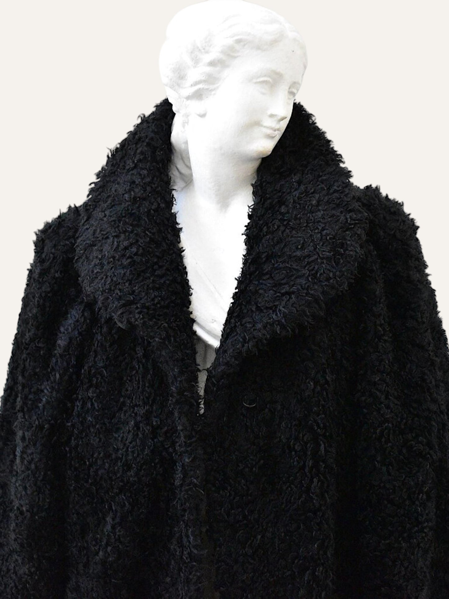 Elizabeth Collection Faux Swakara Maxi Coat