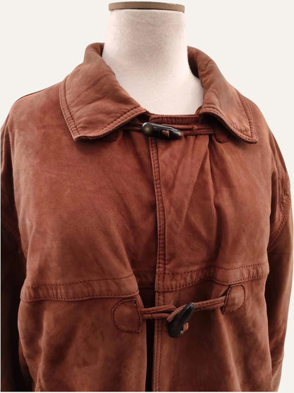 Leather Duffle Coat