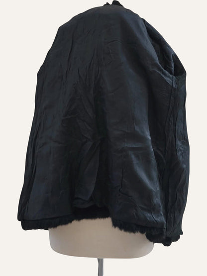Mid-Length Noir Fur Coat