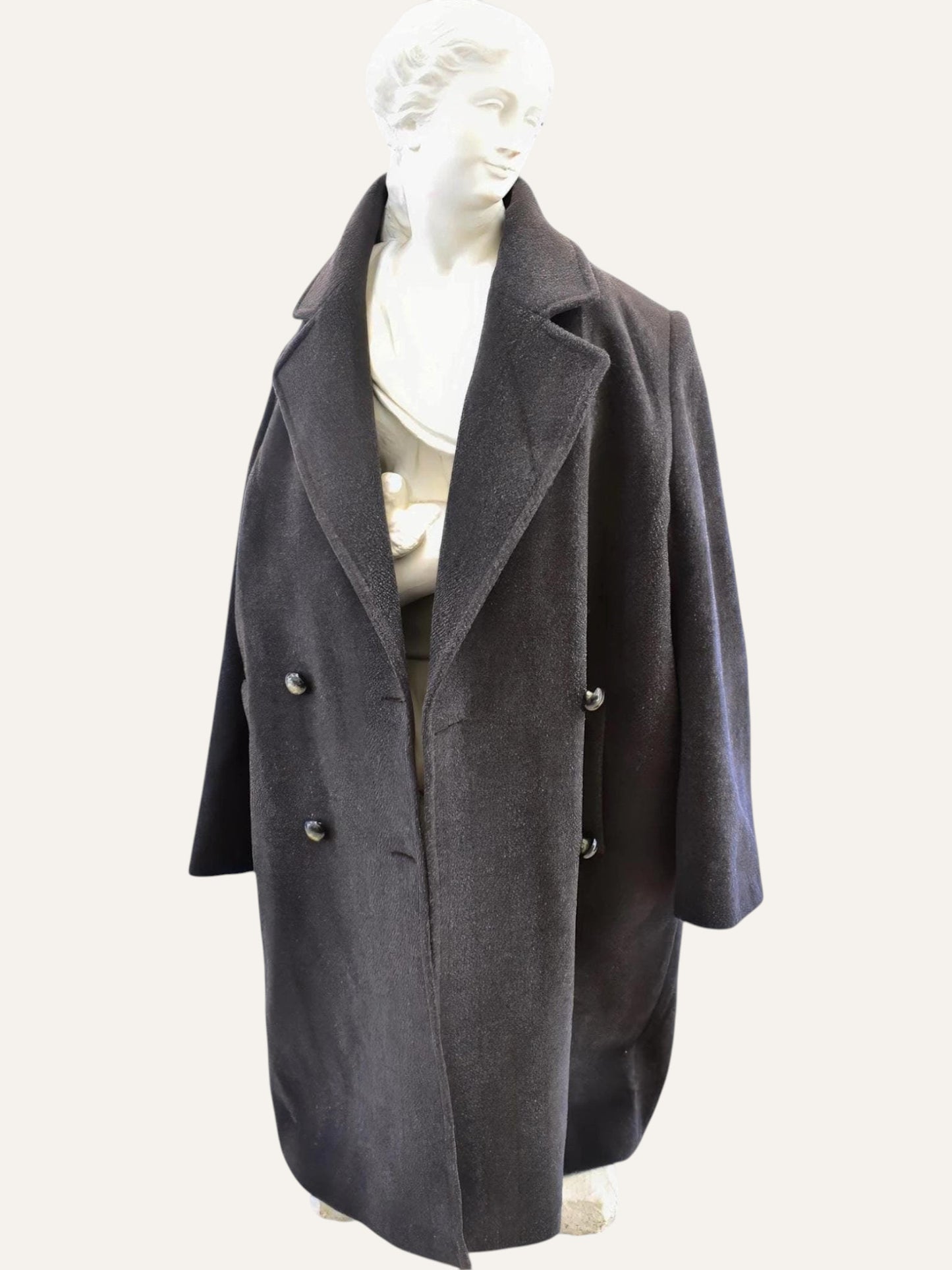 Arezia Wool Double-Breasted Cocoon Coat
