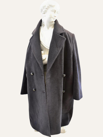 Arezia Wool Double-Breasted Cocoon Coat