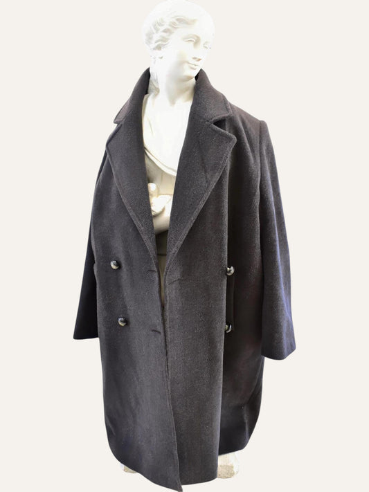 Arezia Wool Double-Breasted Cocoon Coat