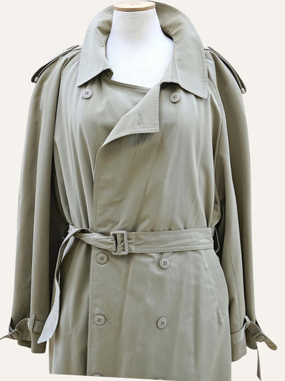 Wrap Raglan Trench Coat in Sage