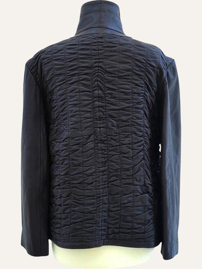 Maddox Draped Leather Jacket