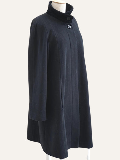 Vintage Charcoal Cashmere & Wool Coat