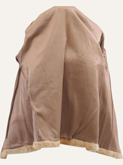 Genuine Dual-Color Fur Coat